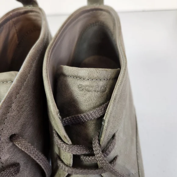 Ecco Women’s Ankle Boots Lace Up Gray Leather Block Heels Shoes Size 38 US 7 7.5 - Picture 8 of 9